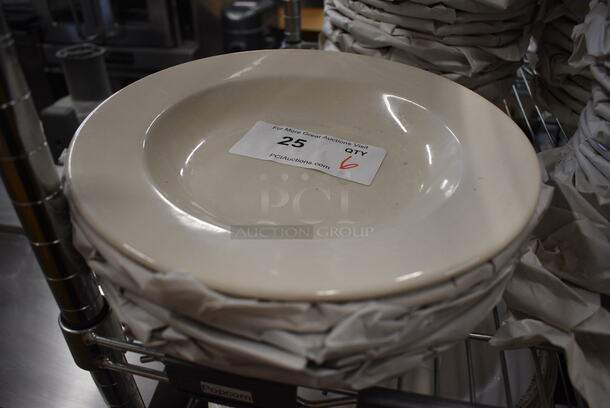 6 White Ceramic Pasta Plates. 11x11x2. 6 Times Your Bid!