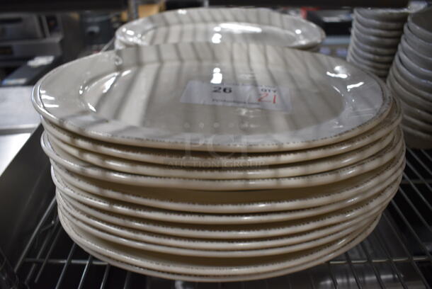 21 White Ceramic Oval Plates. 13.5x10.5x1. 21 Times Your Bid!