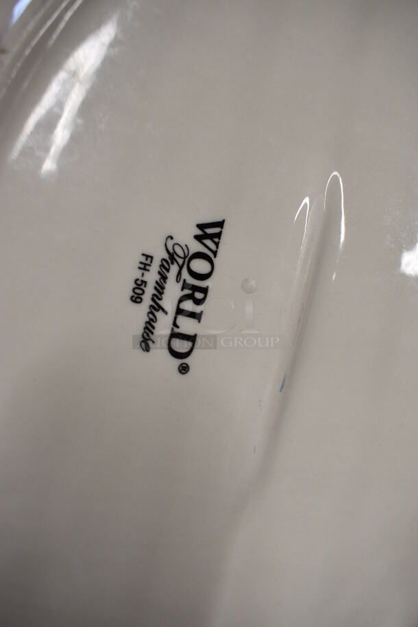 21 White Ceramic Oval Plates. 13.5x10.5x1. 21 Times Your Bid! - Image 3 of 3
