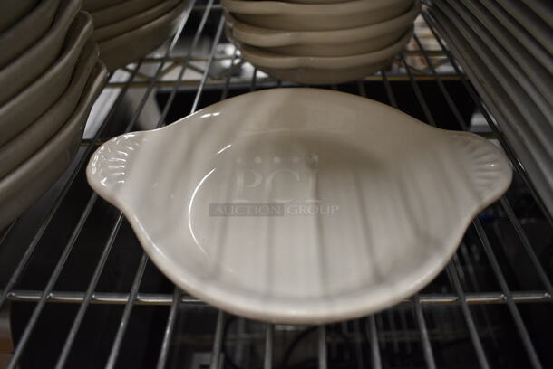 10 White Ceramic Round Single Serving Casserole Dishes. 7.5x6x1. 10 Times Your Bid!