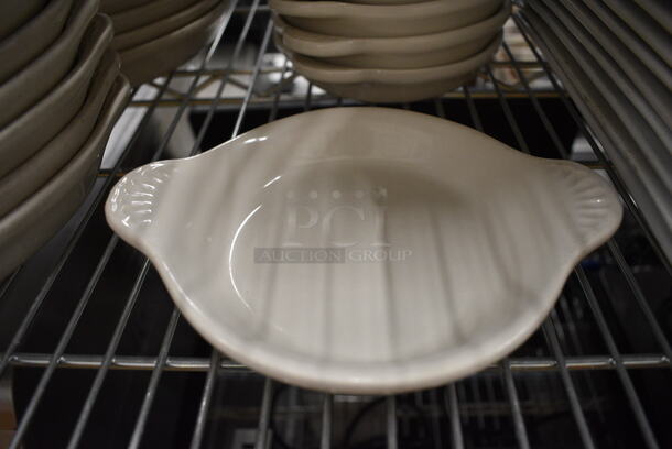 10 White Ceramic Round Single Serving Casserole Dishes. 7.5x6x1. 10 Times Your Bid! - Image 1 of 3