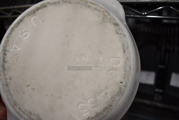 10 White Ceramic Round Single Serving Casserole Dishes. 7.5x6x1. 10 Times Your Bid! - Image 3 of 3