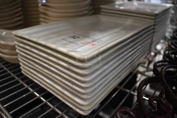 23 White Ceramic Rectangular Plates. 7x11x1. 23 Times Your Bid! - Image 2 of 5