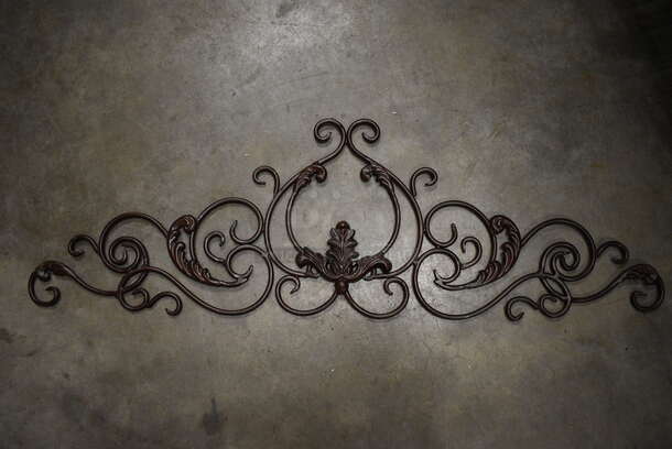 6 Brown Metal Decorations. 33x1x10. 6 Times Your Bid!