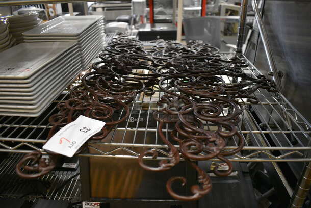 6 Brown Metal Decorations. 33x1x10. 6 Times Your Bid! - Image 3 of 3