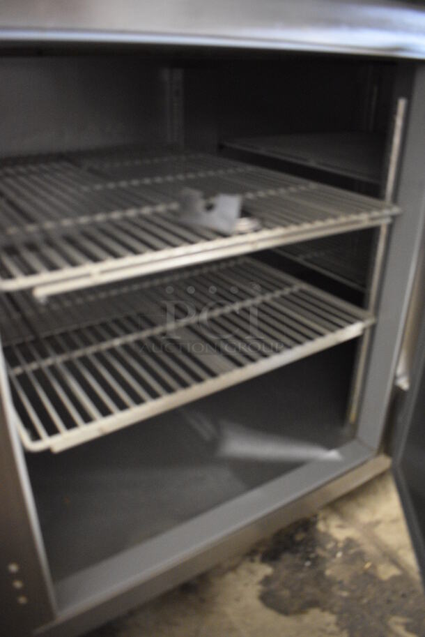 GREAT! Beverage Air Model DP93-005 Stainless Steel Commercial Pizza Prep Table w/ Lids and Cutting Board on Commercial Casters. 115 Volts, 1 Phase. 93x36x47. Tested and Working! - Image 8 of 9