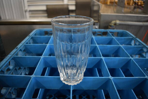 11 Beverage Glasses in Dish Caddy. 3x3x5.5. 11 Times Your Bid!