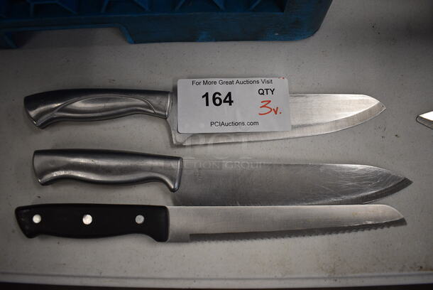 3 Various Metal Knives. Includes 13.5