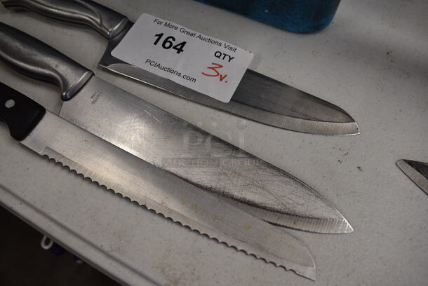 3 Various Metal Knives. Includes 13.5". 3 Times Your Bid! - Image 2 of 2