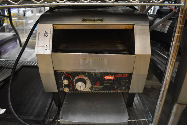 NICE! Hatco Toast Qwik Stainless Steel Commercial Countertop Electric Powered Conveyor Toaster Oven. 15x22x16 - Image 1 of 3