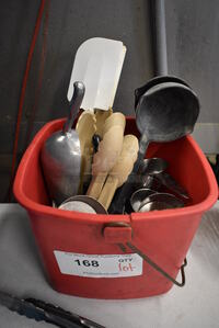 ALL ONE MONEY! Lot of Various Items in Red Bucket! 