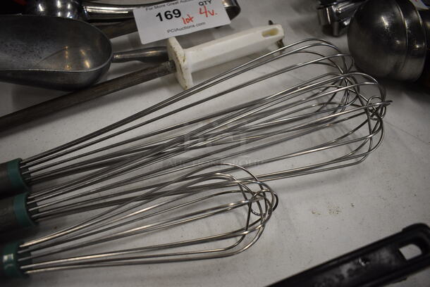 3 Various Metal Whisks. 12", 18". 3 Times Your Bid! - Image 2 of 2
