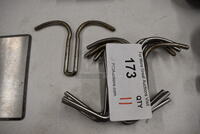 11 Metal Pot Rack Hooks. 5.5x4. 11 Times Your Bid!