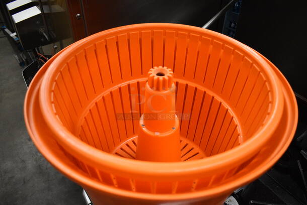 Orange Poly Lettuce Spinner Salad Spinner. 16x16x22 - Image 3 of 3