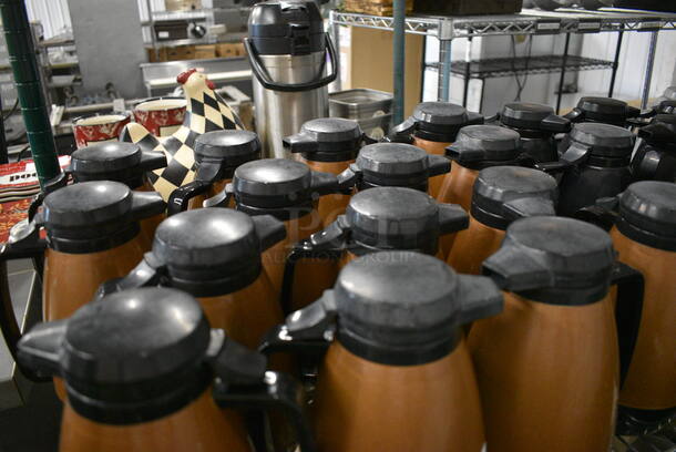15 Brown and Black Poly Coffee Urns. 6x5x9. 15 Times Your Bid! - Image 2 of 3