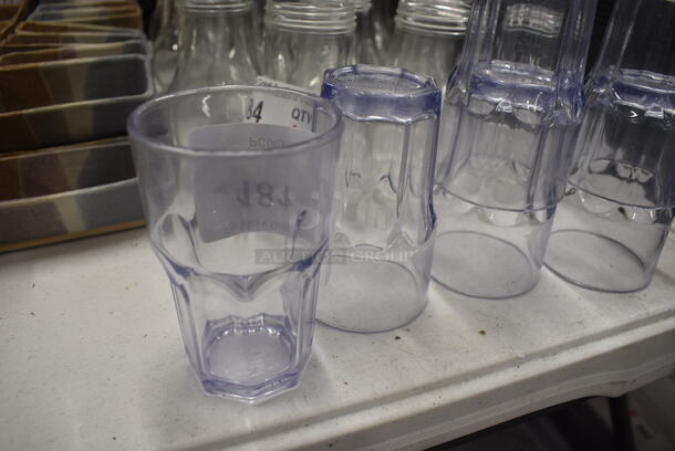 6 Poly Clear Beverage Tumblers. 3x3x4.5. 6 Times Your Bid!