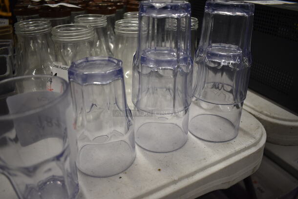 6 Poly Clear Beverage Tumblers. 3x3x4.5. 6 Times Your Bid! - Image 2 of 2