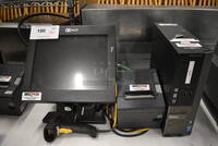 ALL ONE MONEY! Lot of NCR 12" POS Monitor w/ Epson Model M244A Receipt Printer and Computer Tower! 