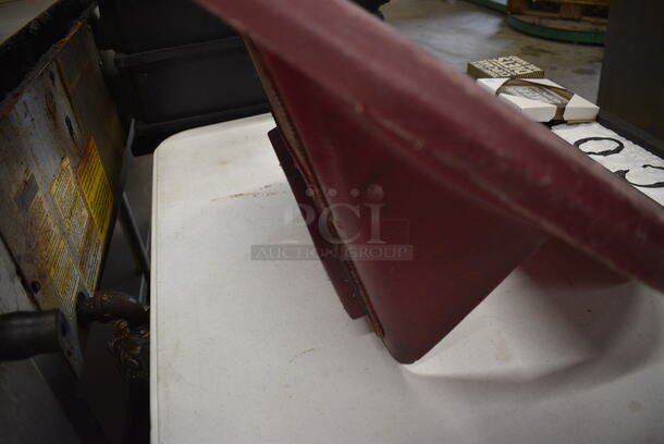 San Jamar Red Poly Trash Can Lid. 25x25x10 - Image 3 of 3