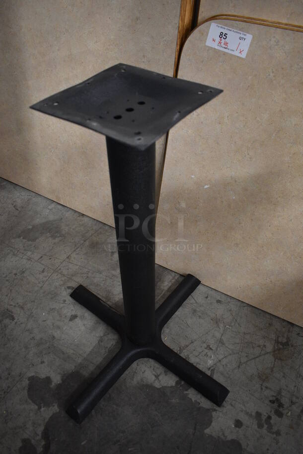Tabletop and Black Metal Table Base. Stock Picture - Cosmetic Condition May Vary. 29.5x29.5x30 - Image 2 of 3