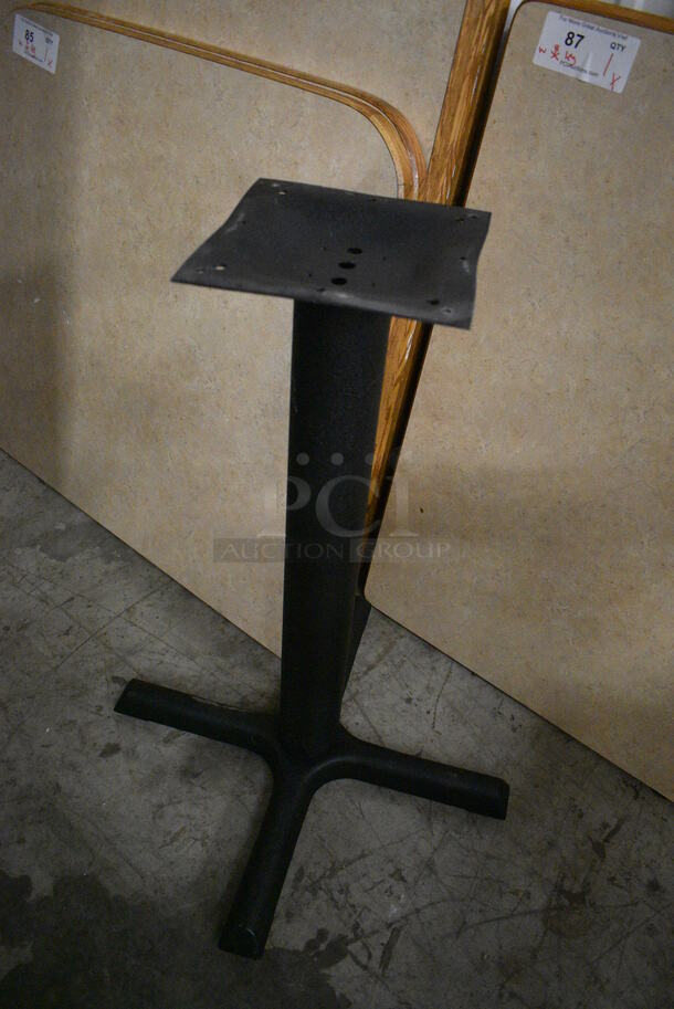 Tabletop and Black Metal Table Base. Stock Picture - Cosmetic Condition May Vary. 27.5x33.5x30 - Image 3 of 4