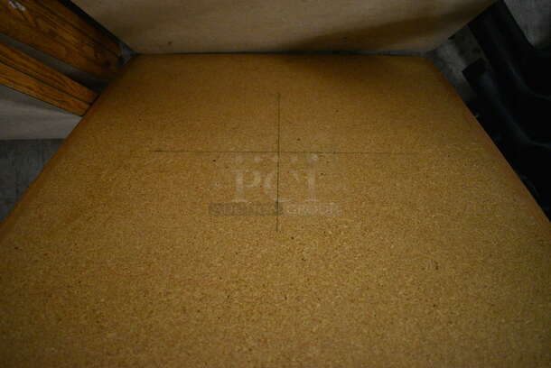 Tabletop and Black Metal Table Base. Stock Picture - Cosmetic Condition May Vary. 27.5x33.5x30 - Image 4 of 4