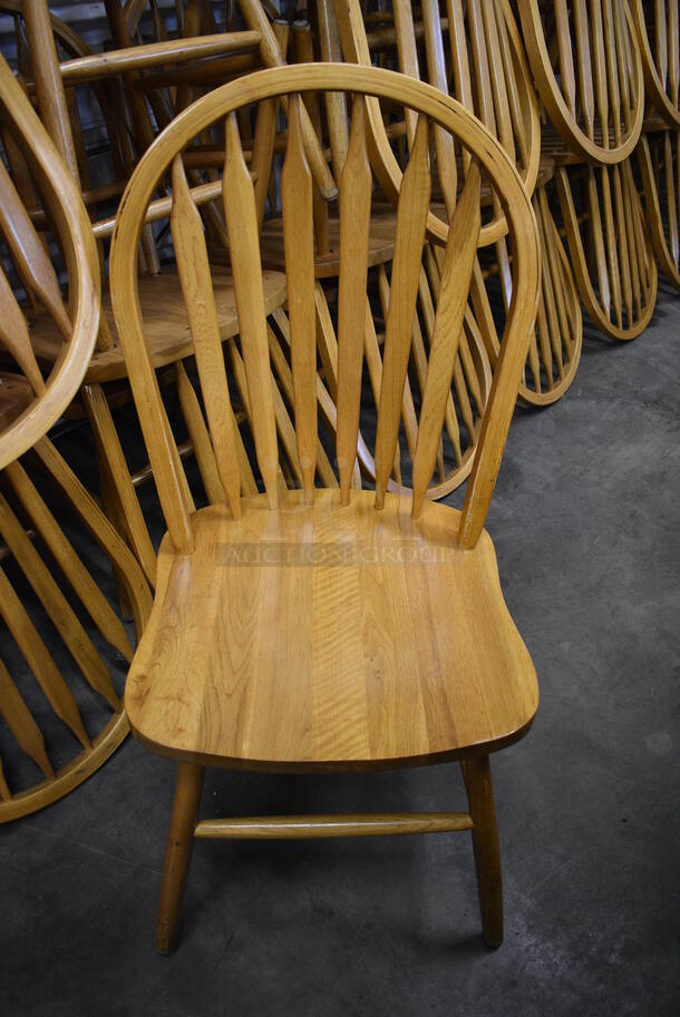 2 Wooden Dining Chairs. Stock Picture - Cosmetic Condition May Vary. 19x18x38. 2 Times Your Bid!