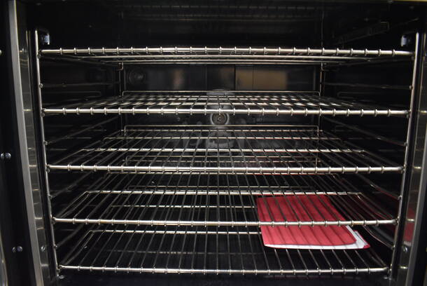 BEAUTIFUL! Montague Technostar Stainless Steel Commercial Gas Powered Full Size Convection Oven w/ View Through Doors, Metal Oven Racks and Thermostatic Controls on Metal Legs. 38x35x62 - Image 4 of 10