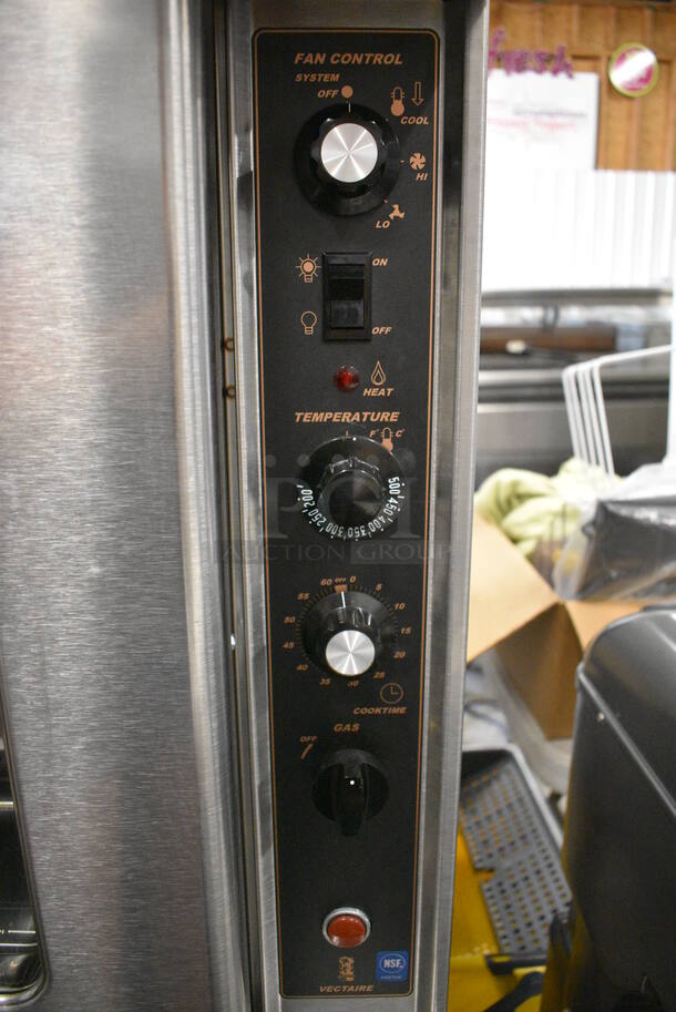 BEAUTIFUL! Montague Technostar Stainless Steel Commercial Gas Powered Full Size Convection Oven w/ View Through Doors, Metal Oven Racks and Thermostatic Controls on Metal Legs. 38x35x62 - Image 6 of 10