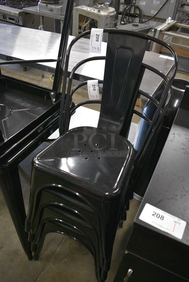 2 Black Metal Tolix Chairs. Stock Picture - Cosmetic Condition May Vary. 18x16x33. 2 Times Your Bid! - Image 3 of 3