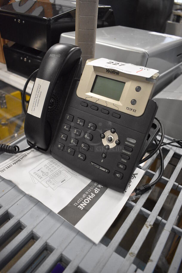 Yealink Countertop Corded Office Telephone. 8x7x8 - Image 2 of 3
