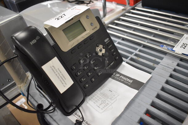 Yealink Countertop Corded Office Telephone. 8x7x8 - Image 3 of 3