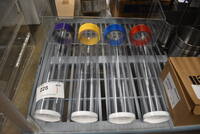 Clear Plastic Countertop 4 Chute Unit. 20x6x21