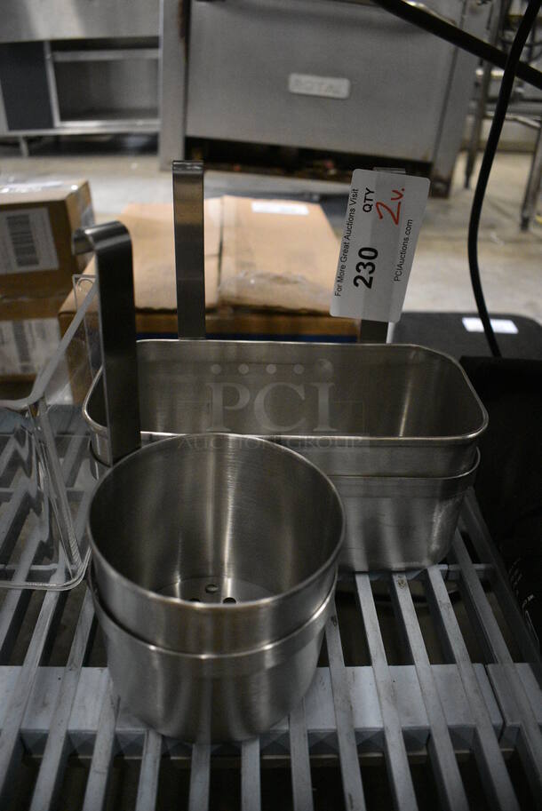 2 Metal Bins. 9.5x5x9, 5x5x10. 2 Times Your Bid! - Image 1 of 2