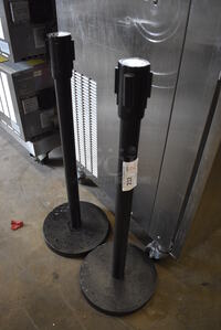 2 New Star Black Stanchions. 12x12x36. 2 Times Your Bid!