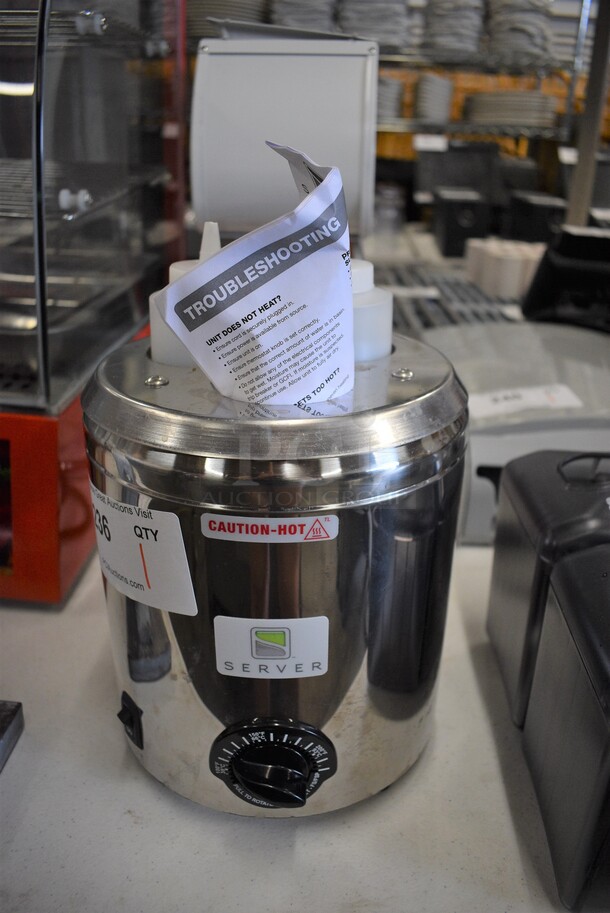 NICE! Server Model SBW Stainless Steel Commercial Countertop Food Warmer. 120 Volts, 1 Phase. 8x8x9. Tested and Working! - Image 1 of 4
