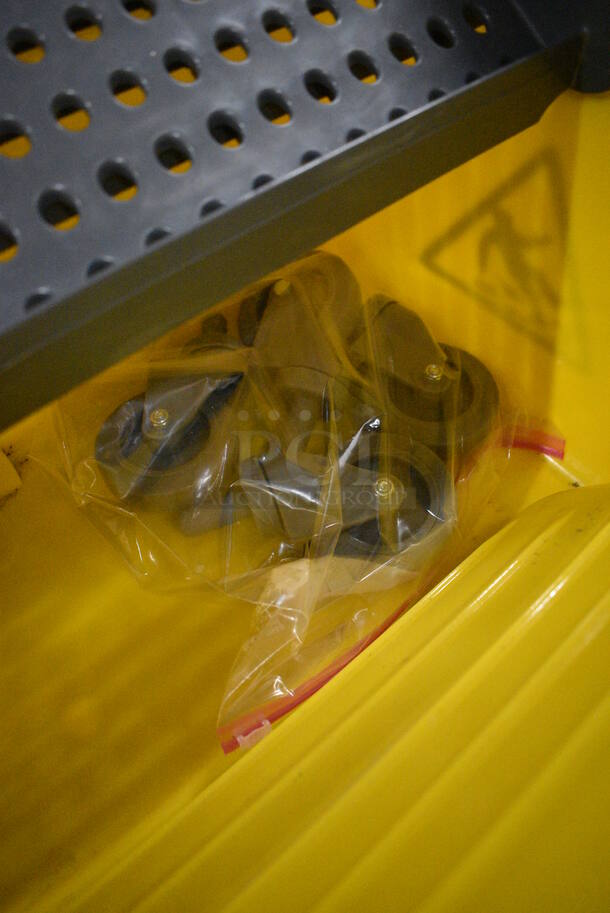 Yellow Poly Mop Bucket w/ Handle. 24x13x12 - Image 3 of 3