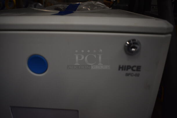 HIPCE Model SFC-02 White Poly Single Drawer Lockable Filing Cabinet.  - Image 4 of 5