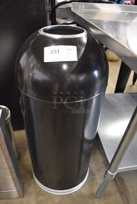 Black Metal Trash Can. 14x14x35