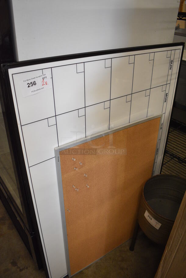 2 Boards; Whiteboard and Bulletin Board. 48x1x34, 35x1x23. 2 Times Your Bid!