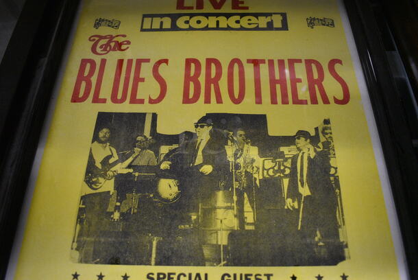 Framed Sign for The Blues Brothers w/ Special Guest Jerry Garcia at Freedom Hall in Louisville, Kentucky. 16x1x24 - Image 4 of 4