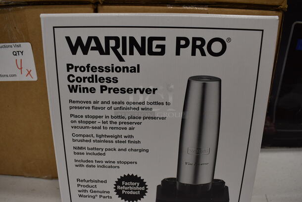 4 BRAND NEW IN BOX! Waring Pro Professional Cordless Wine Preservers. 4 Times Your Bid! - Image 4 of 5