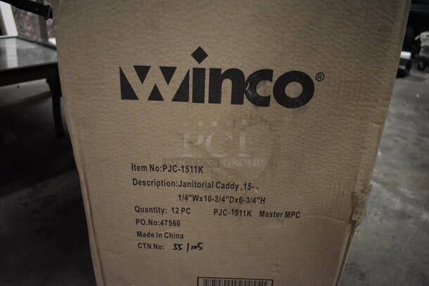 12 BRAND NEW IN BOX! Winco PJC-1511K Janitorial Caddies. 15x11x7. 12 Times Your Bid! - Image 3 of 6