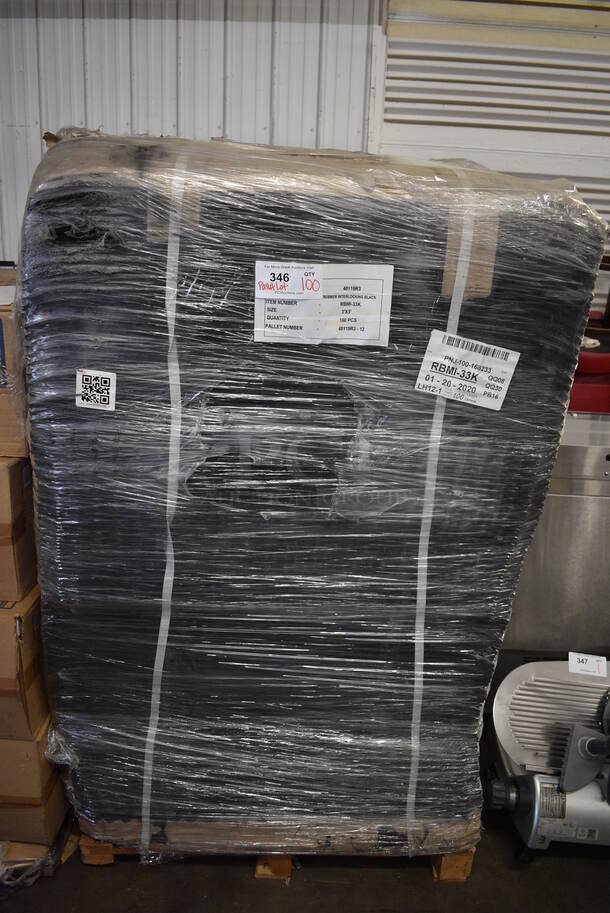 100 BRAND NEW Black Anti Fatigue Floor Mats on Pallet. 36x36. 100 Times Your Bid! - Image 1 of 4