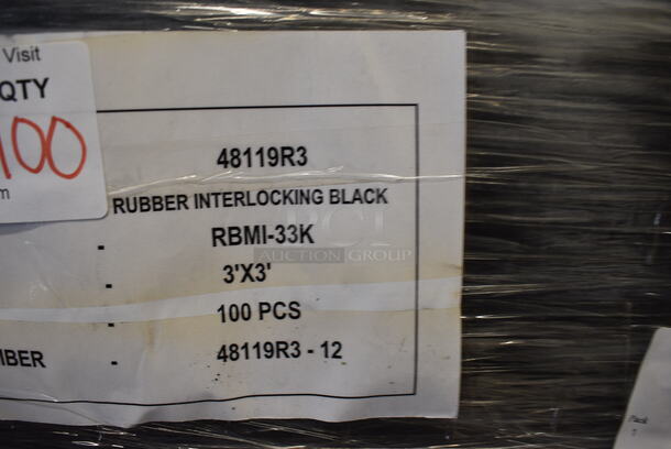 100 BRAND NEW Black Anti Fatigue Floor Mats on Pallet. 36x36. 100 Times Your Bid! - Image 4 of 4