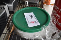 9 BRAND NEW! Round Poly Lids; 2 Green and 7 Clear. 7.5x7.5. 9 Times Your Bid!
