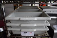 3 Gray Poly Silverware Caddies. 12x21x4. 3 Times Your Bid!