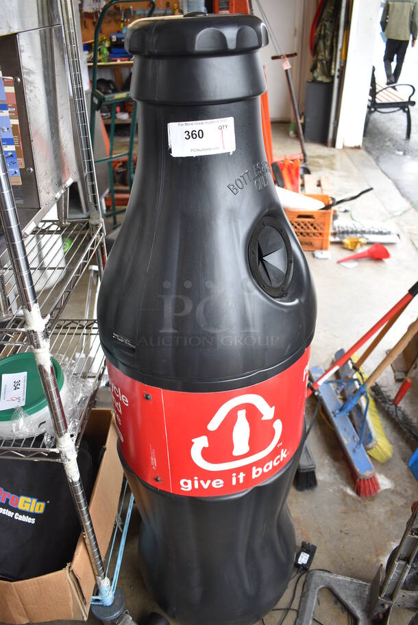 Black Poly Bottle Recycling Bin. 17x17x57 
