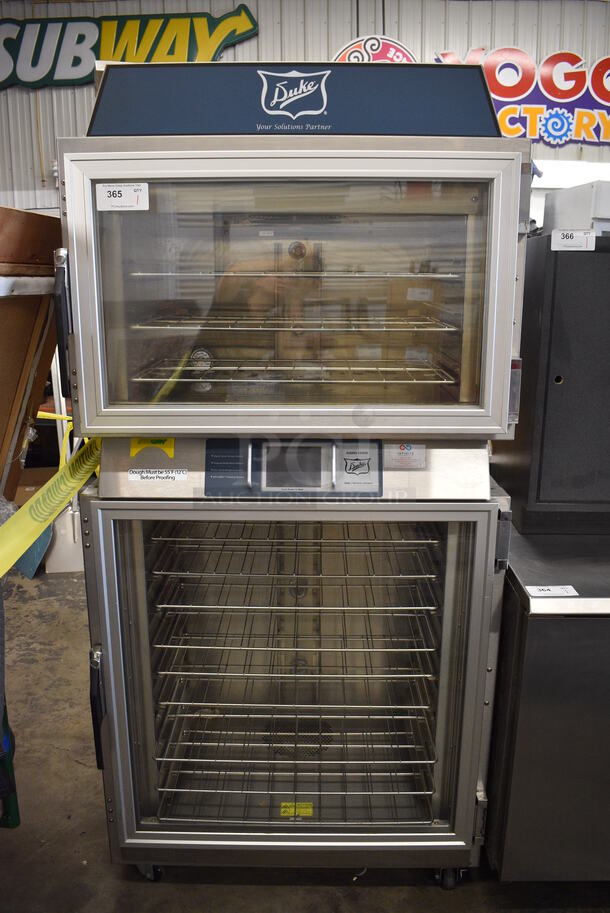 FANTASTIC! Duke Model TSC-6/18M Stainless Steel Commercial Electric Powered Floor Style Oven Proofer on Commercial Casters. 208 Volts, 3 Phase. 36x28x77