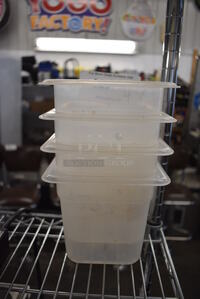 4 Poly 1/6 Size Drop In Bins. 1/6x6. 4 Times Your Bid!